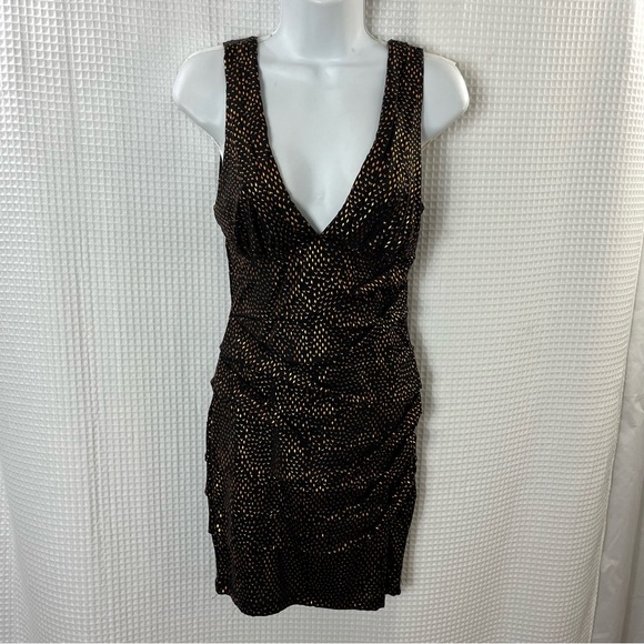 Nikibiki ladies Black and Gold Mini Dress size small - Picture 1 of 8
